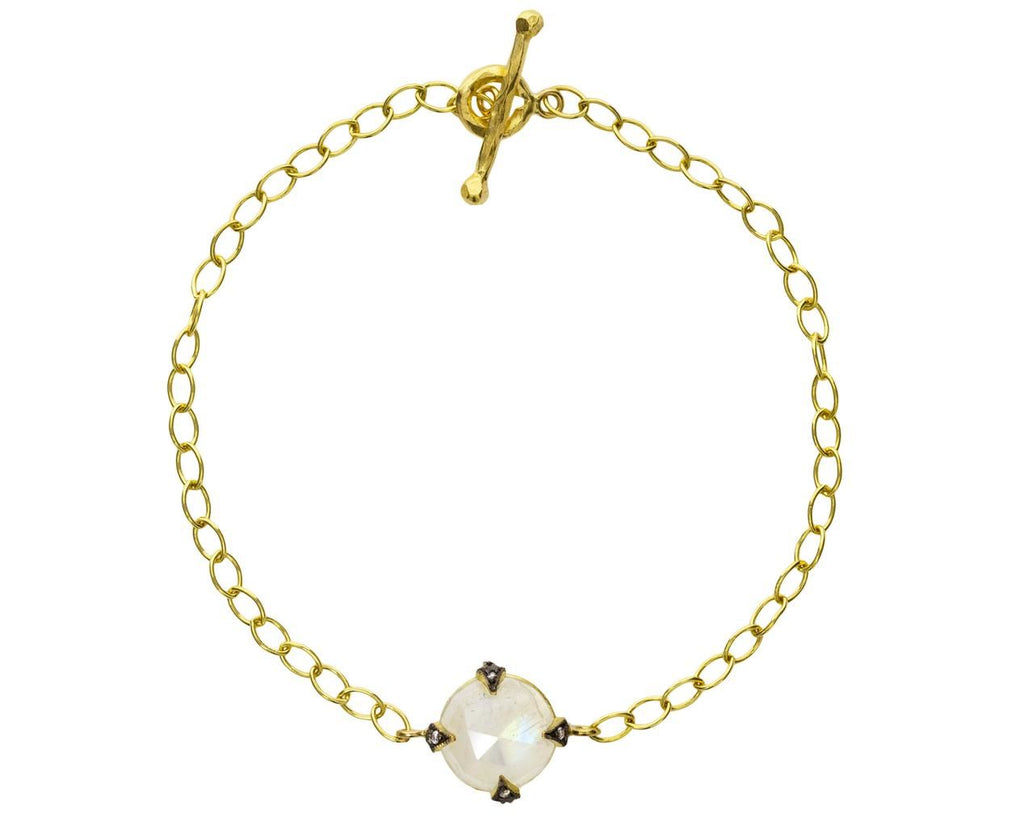 Rainbow Moonstone Tiny Lacy Chain Bracelet zoom 1_cathy_waterman_gold_diamond_rainbow_moonstone_br