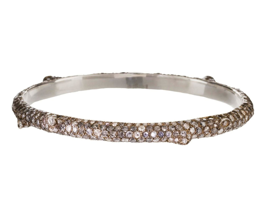 Silver and Diamond Tree Branch Bangle zoom 1