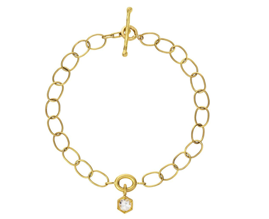 Rose Cut Diamond Charm Bracelet zoom 1_cathy_waterman_gold_diamond_bracelet