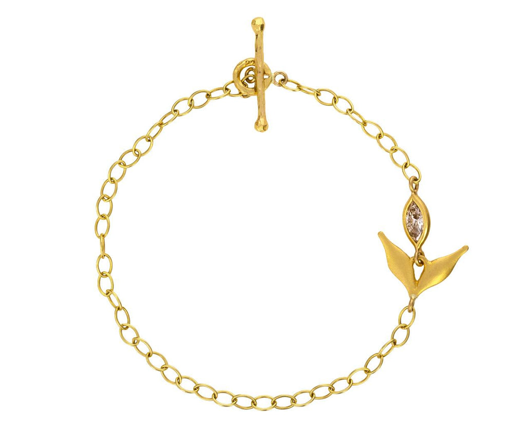 Cognac Diamond Flexible Wheat Bracelet zoom 1_cathy_waterman_gold_diamond_flexible_wheat_brace