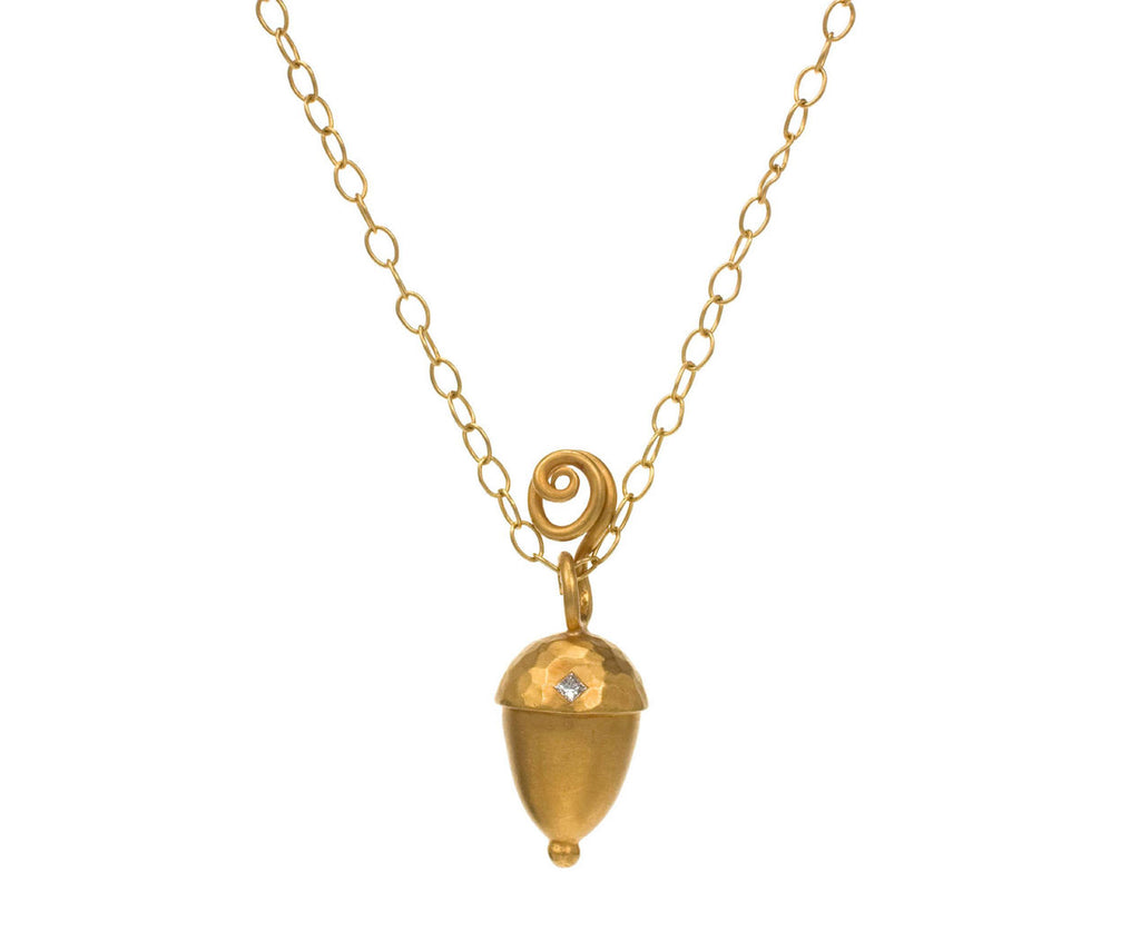 Swirl Acorn Charm zoom 1