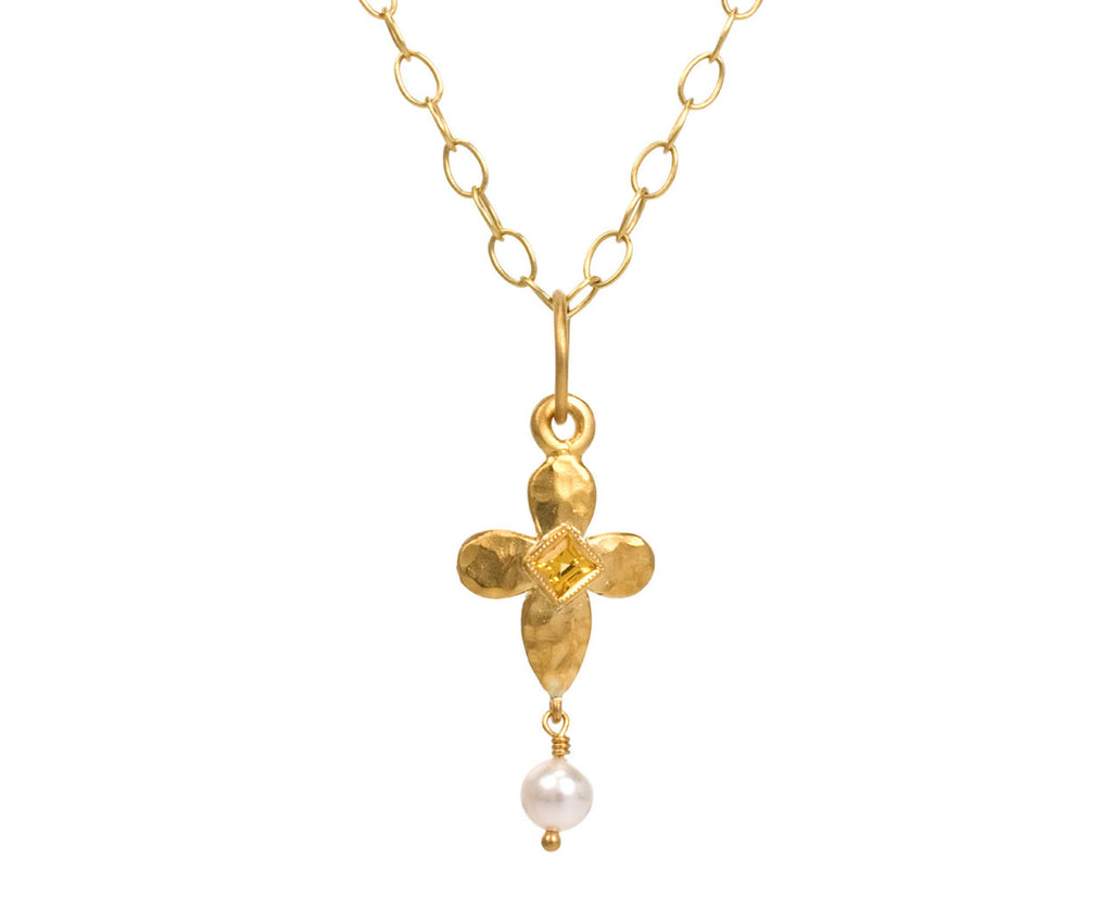 Venetian Window Charm with Yellow Sapphire zoom 1