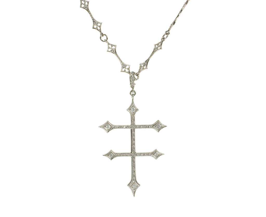Double Arrow Cross Charm zoom 1