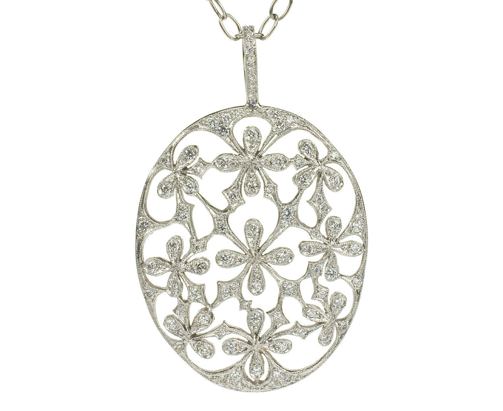 Oval 4-Petal Lace Charm zoom 1