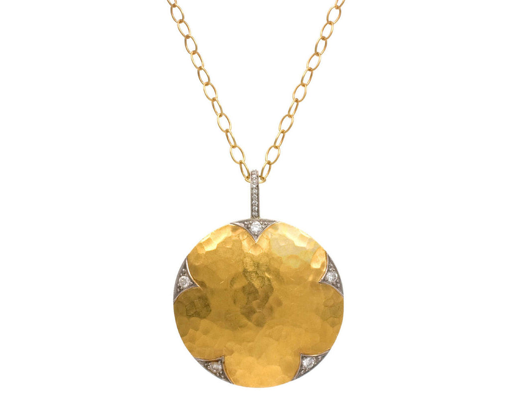Hammered Thorn Disc Pendant zoom 1