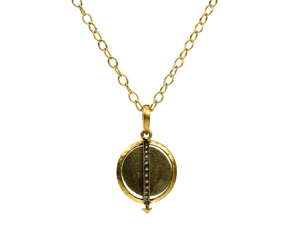 Caged Pyrite Charm zoom 1