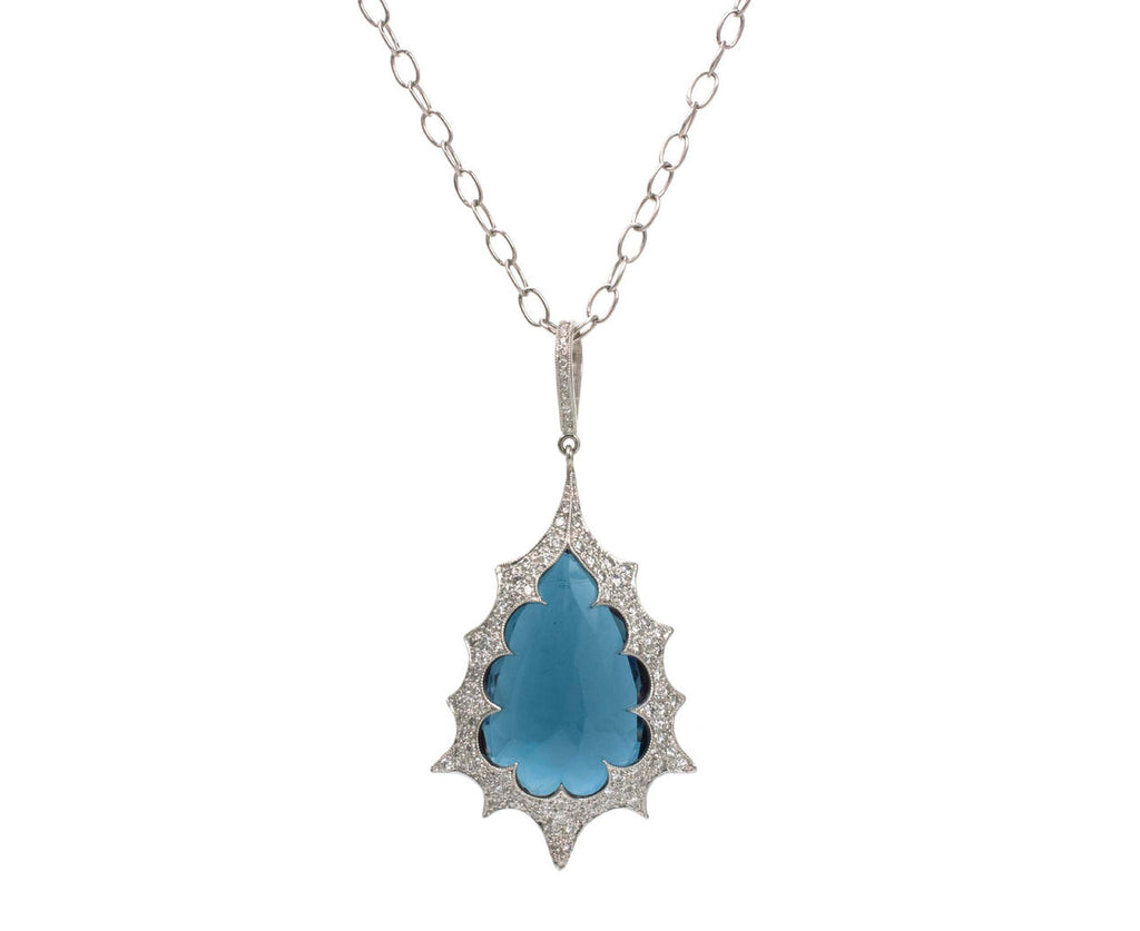 Blue Topaz Arrowhead Pendant zoom 1