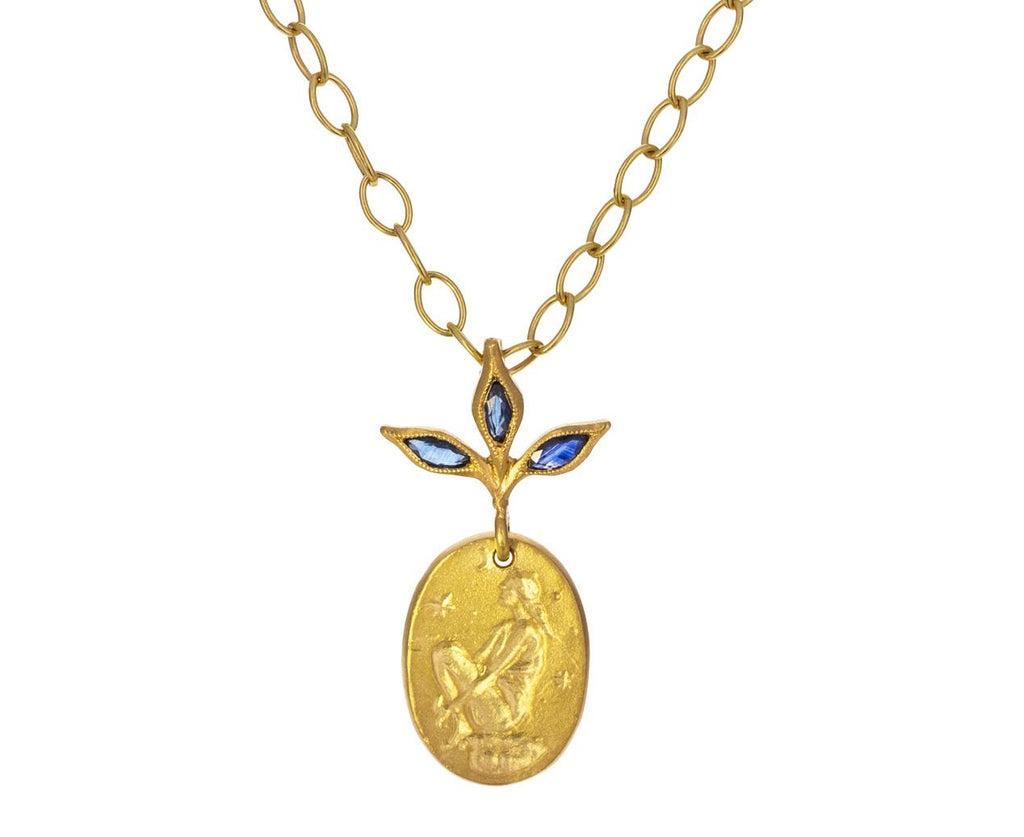 Blue Sapphire Leaf Top Dreamer Charm ONLY zoom 1_cathy_waterman_gold_sapphire_dreamer_charm