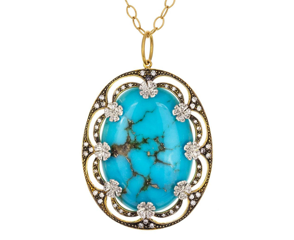 Kingman Turquoise and Diamond Pendant ONLY zoom 1_cathy_waterman_platinum_kingman_turguoise_pendan