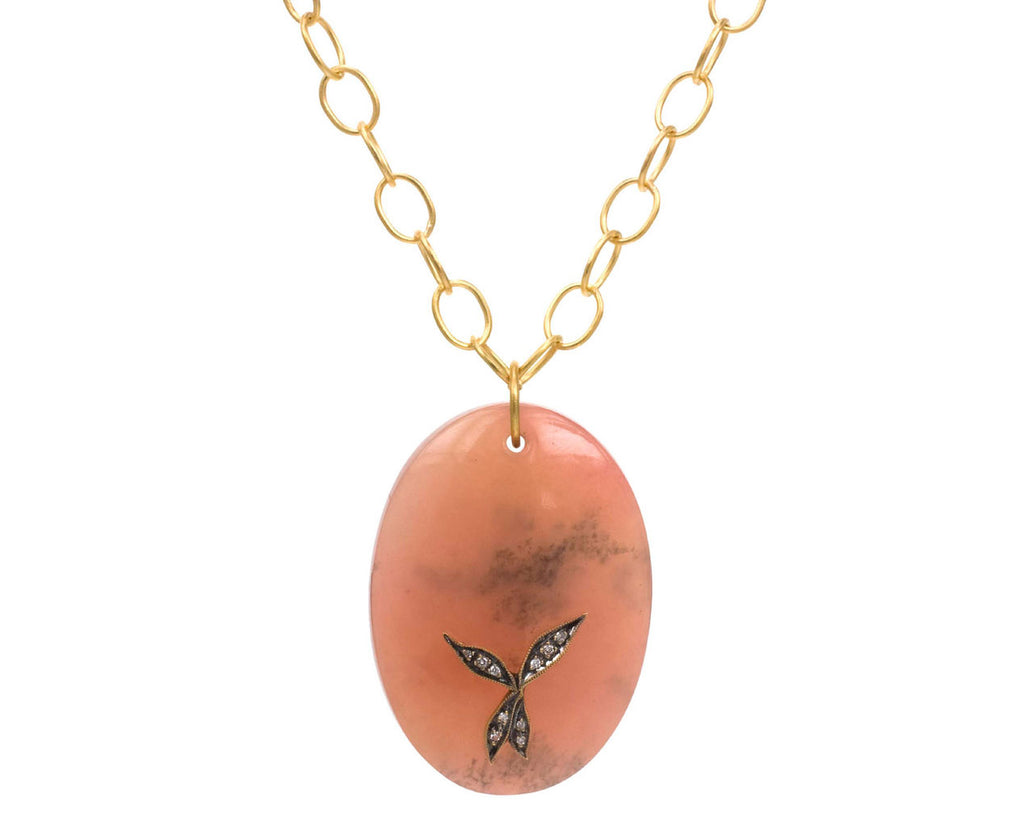 Garnet Pendant with Leaf Overlay zoom 1