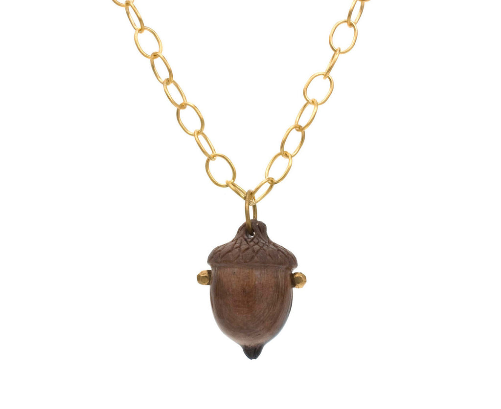 Petrified Sequoia Acorn Pendant zoom 1