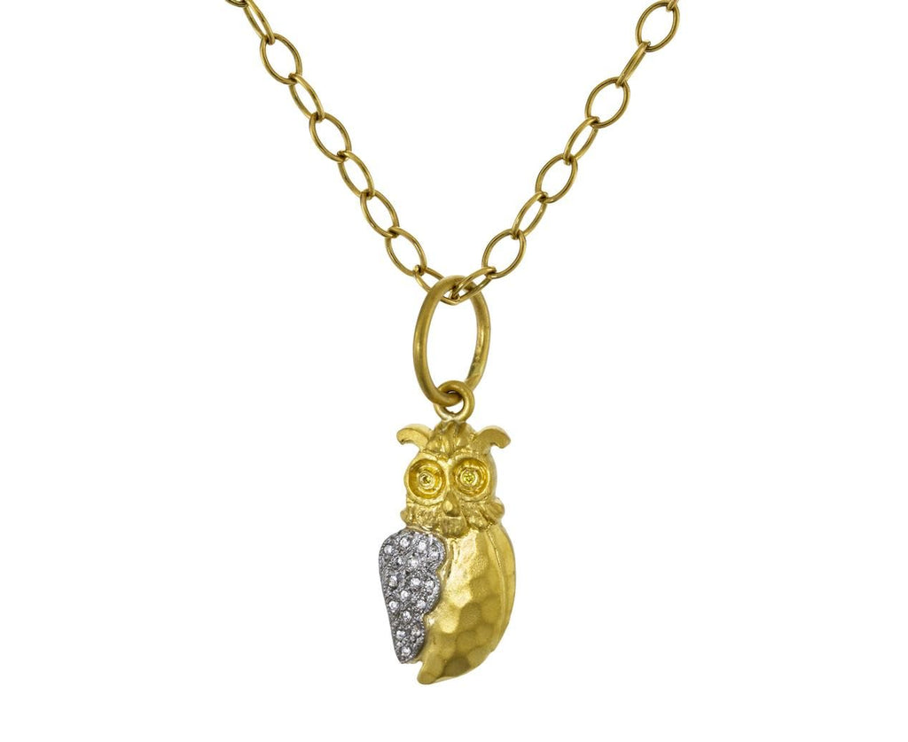 Owl Charm Pendant zoom 1_cathy_waterman_gold_diamond_owl_pendant_necklace
