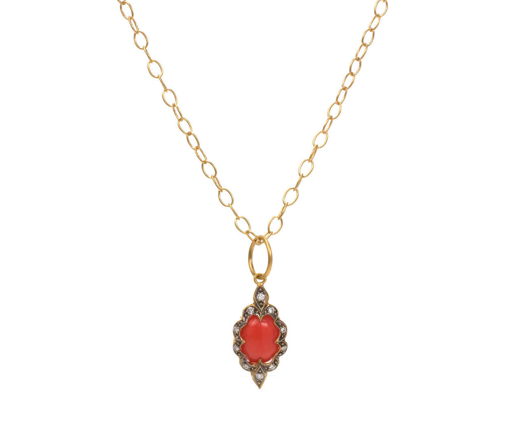 Coral Scalloped Charm Pendant zoom 1