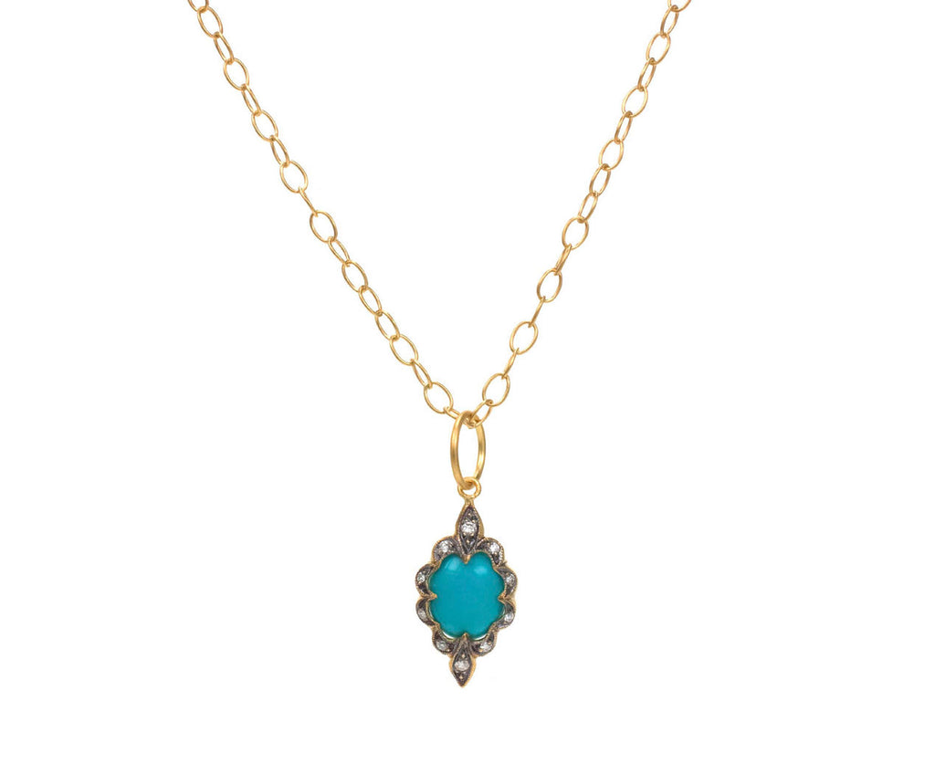 Turquoise Scallop Charm zoom 1