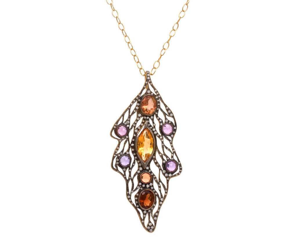 Jeweled Leaf Pendant zoom 1