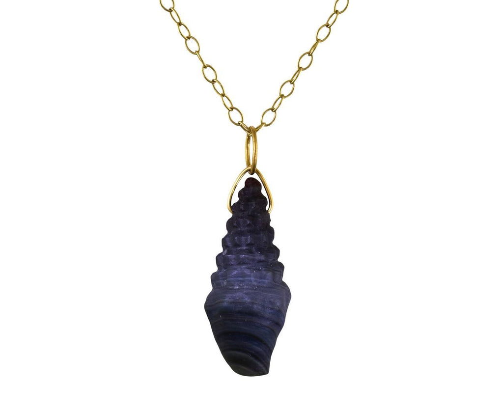 Carved Glass Shell Charm Pendant ONLY zoom 1_cathy_waterman_necklace