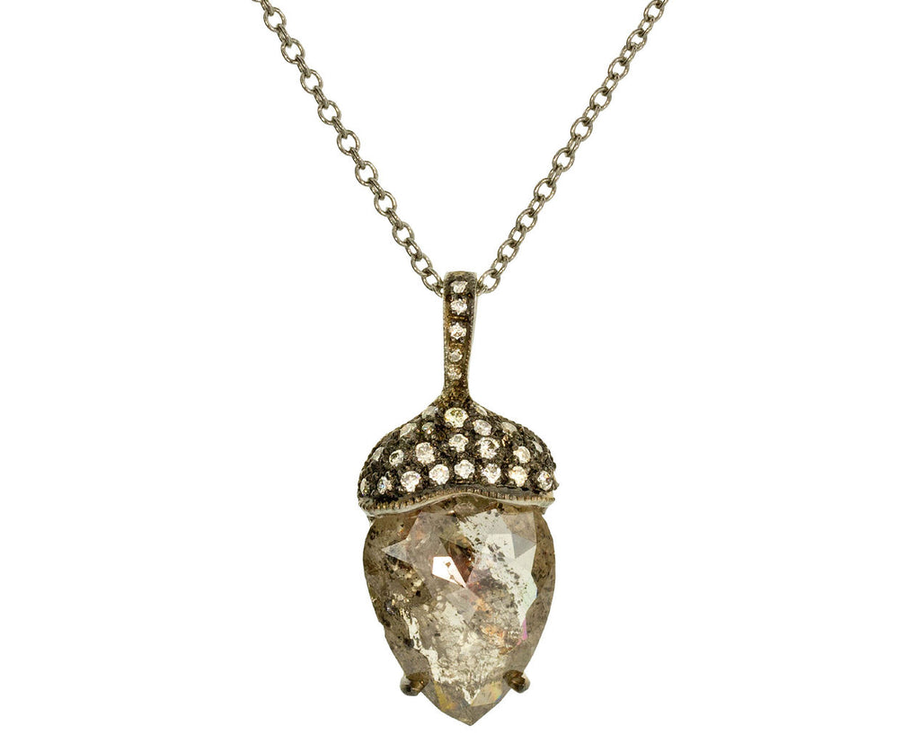 Rustic Diamond Acorn Pendant zoom 1