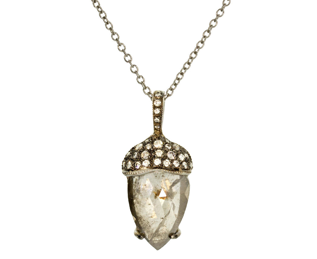 Rustic Diamond Acorn Pendant zoom 1