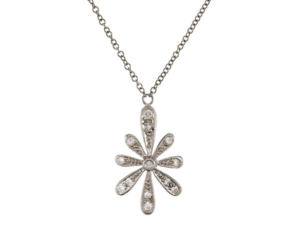 Diamond Flower Charm Pendant Necklace zoom 1_cathy_waterman_platinum_diamond_flower_charm_nec