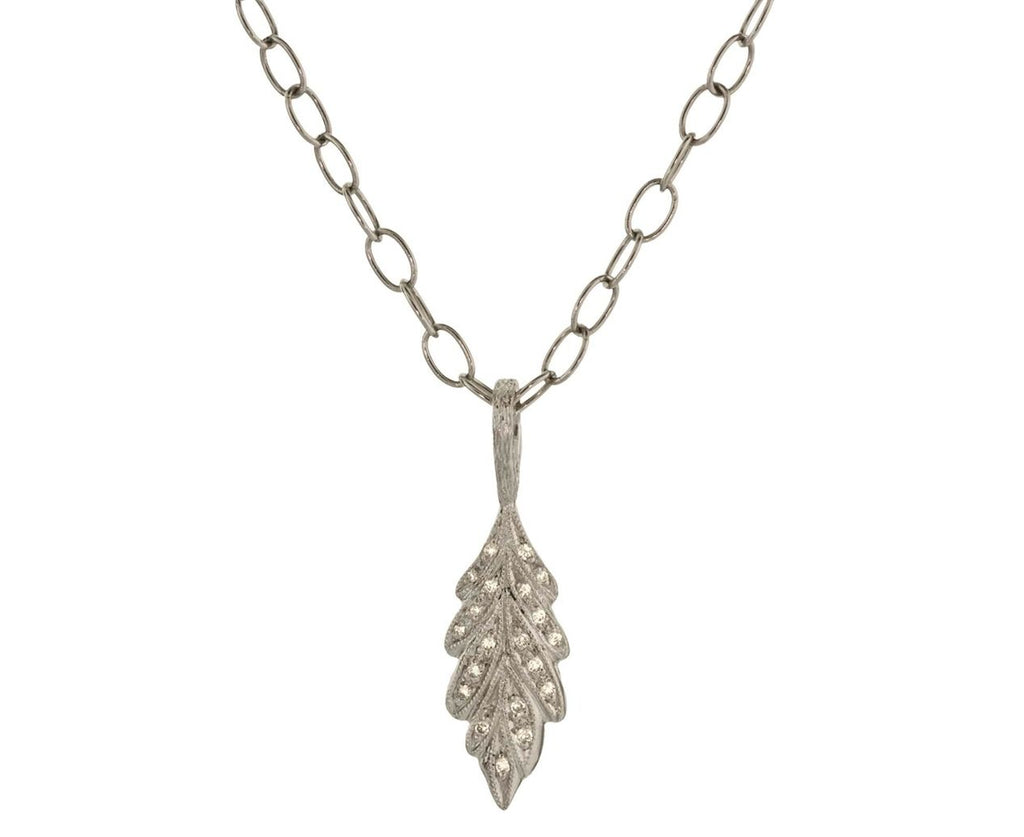 Diamond Leaf Charm Pendant zoom 1