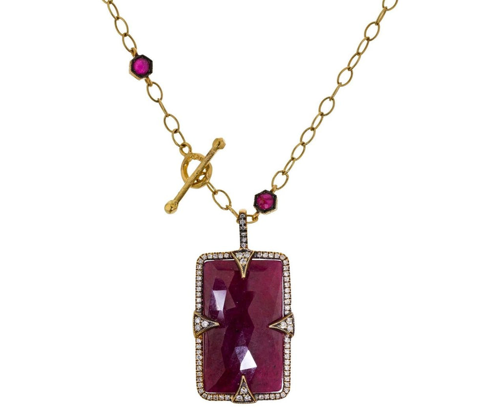 Rectangle Ruby Charm Pendant zoom 1
