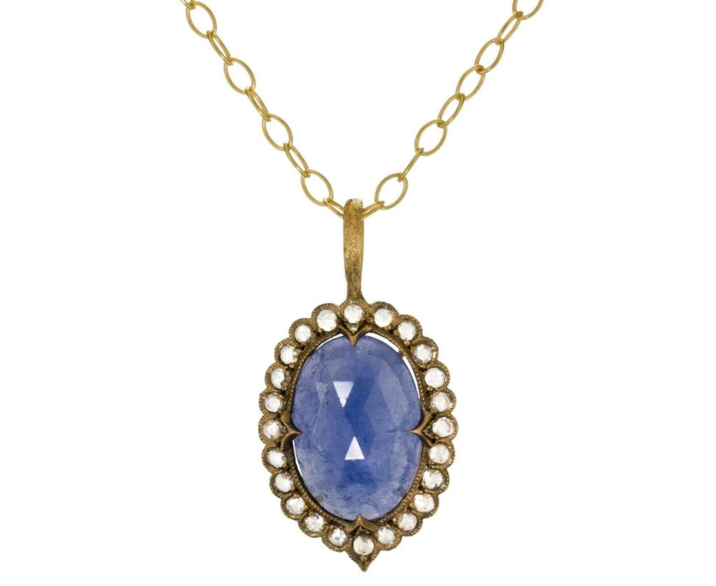 Tanzanite Lace Edged Charm Pendant zoom 1