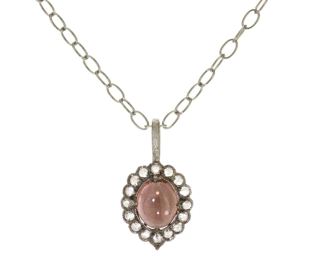 Pink Tourmaline Lace Edged Charm Pendant zoom 1