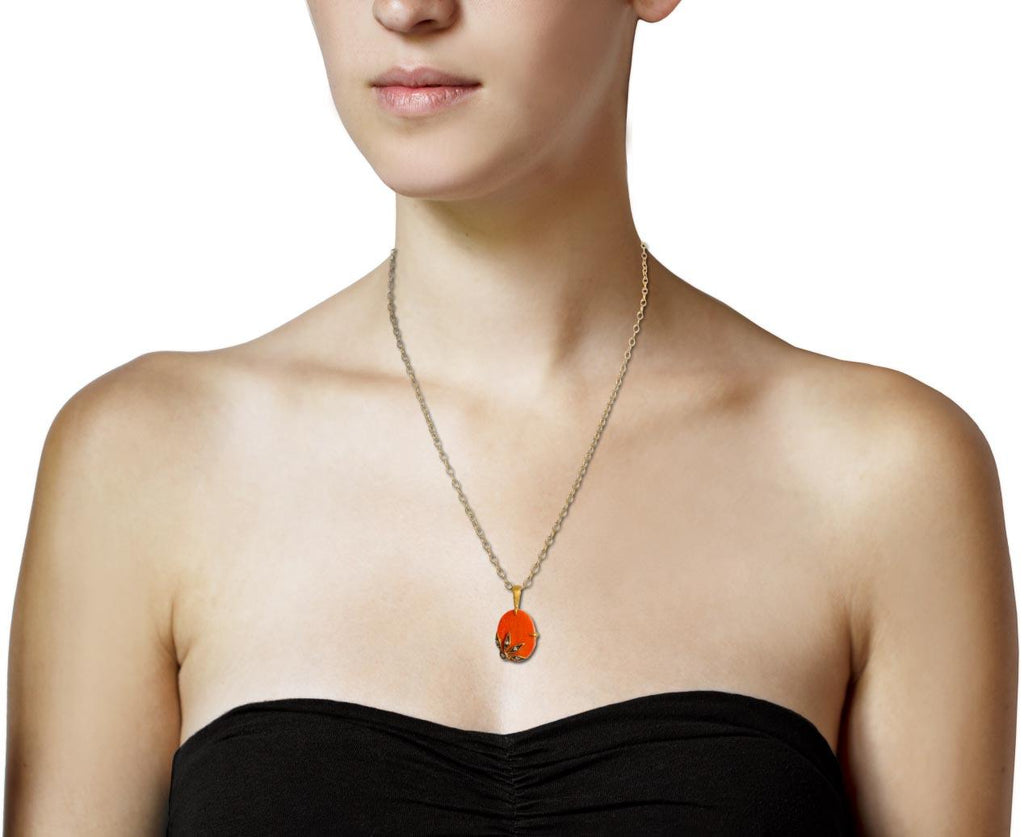 Vintage Coral Diamond Overlay Charm Pendant ONLY zoom 9_cathy_waterman_gold_diamond_coral_flower_charm