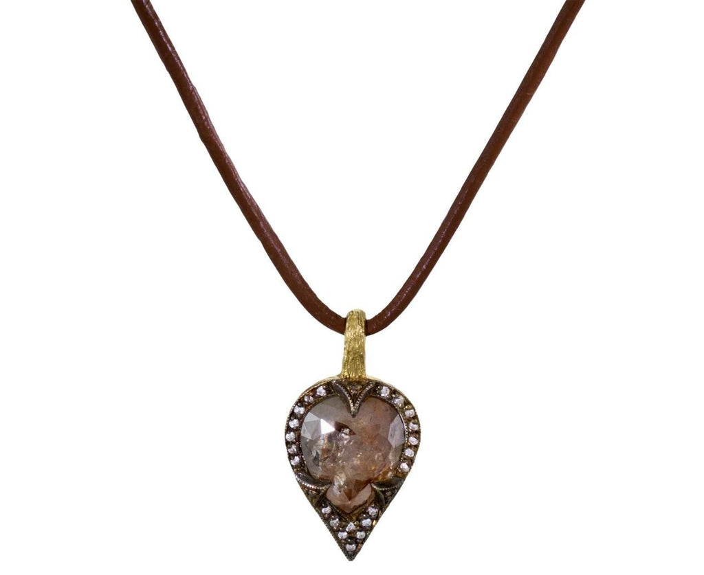 Rustic Diamond Charm Pendant  zoom 1-cathy-waterman-necklace