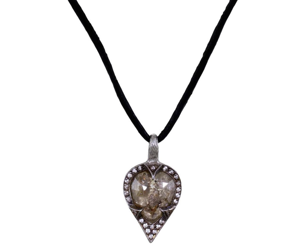 Rustic Diamond Charm Pendant zoom 1-cathy-waterman-necklace