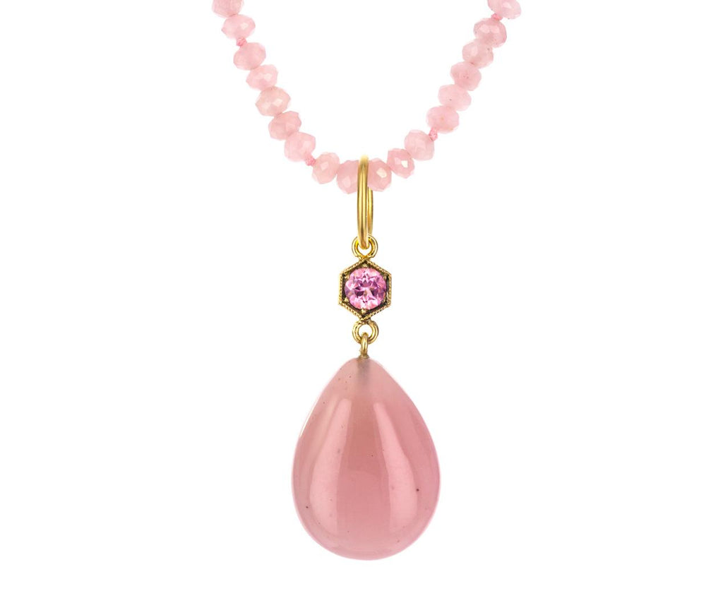 Guava Quartz and Pink Tourmaline Charm Pendant ONLY zoom 1_cathy_waterman_gold_quartz_tourmaline_charm