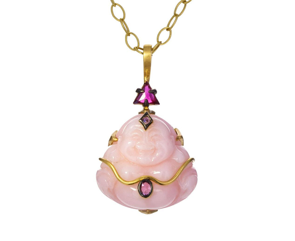 Pink Opal Buddha Charm Pendant ONLY zoom 1_cathy_waterman_gold_pink_opal_buddha_charm