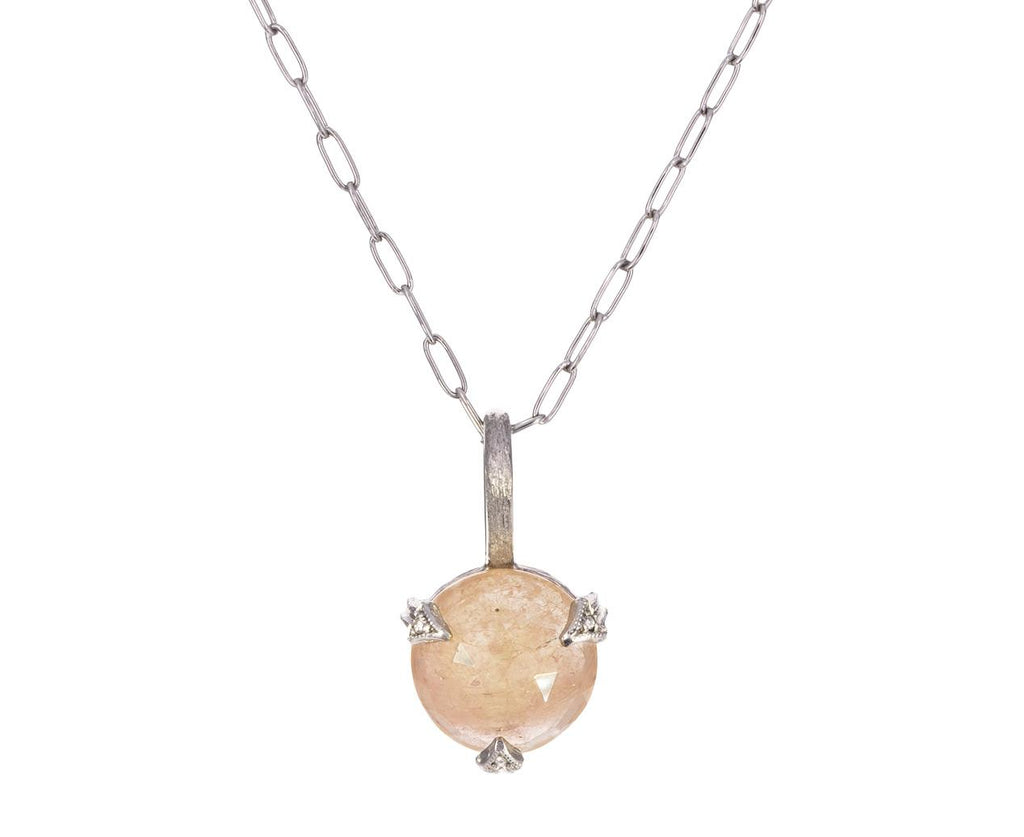 Peach Sapphire Charm Pendant ONLY zoom 1_cathy_waterman_platinum_peach_sapphire_charm