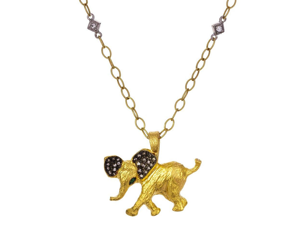 Elephant Charm Pendant ONLY zoom 1_cathy_waterman_gold_diamond_emerald_elephant_cha