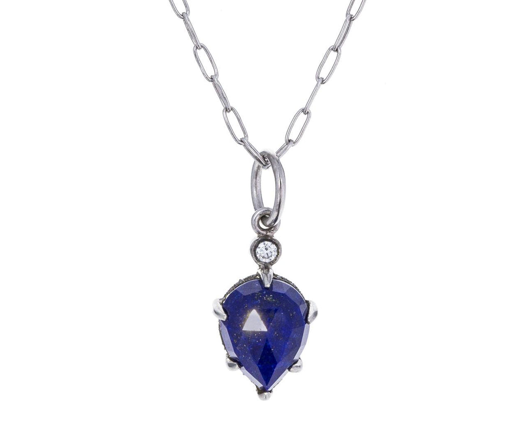 Lapis Diamond Seat Charm Pendant ONLY zoom 1_cathy_waterman_platinum_diamond_lapis_seat_charm