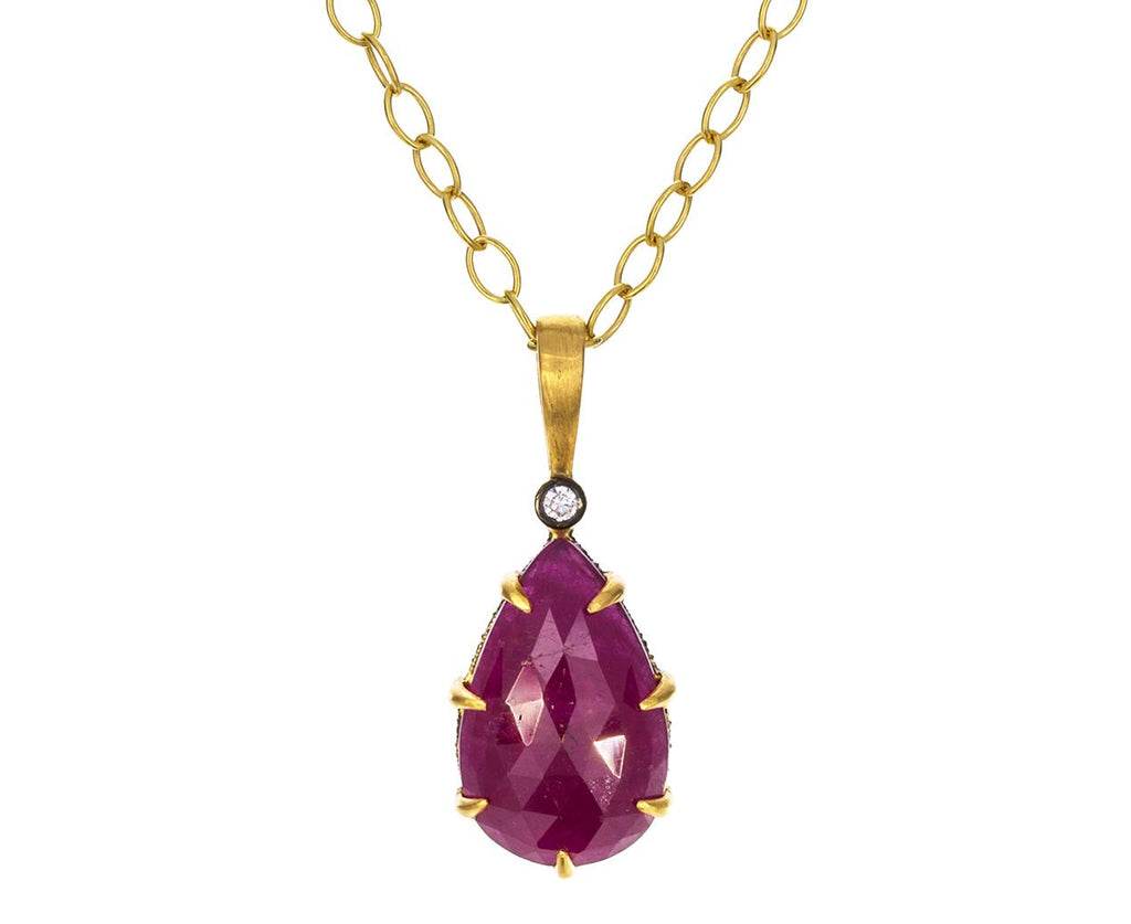 Ruby and Diamond Seat Charm Pendant ONLY zoom 1_cathy_waterman_gold_diamond_ruby_seat_charm