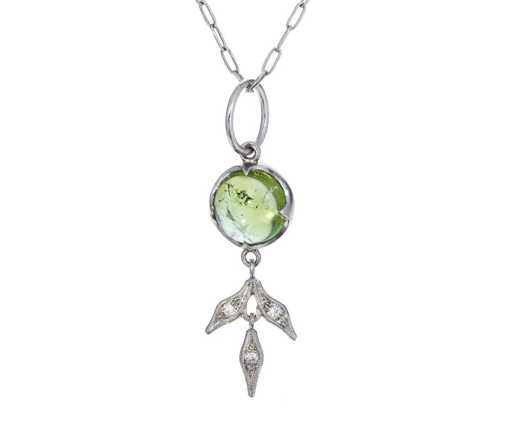 Green Tourmaline Lyrical Wheat Charm Pendant ONLY zoom 1_cathy_waterman_platinum_diamond_tourmaline_wheat