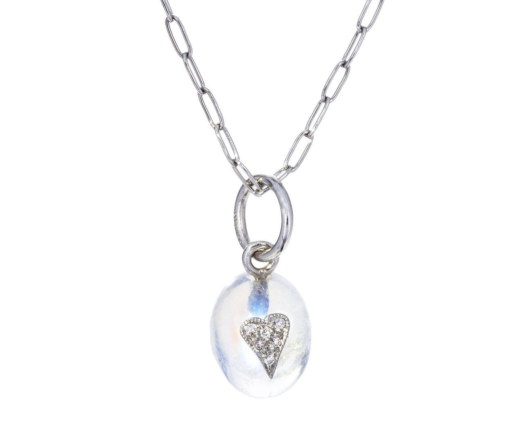Rainbow Moonstone and Platinum Diamond Heart Charm Pendant ONLY zoom 1_cathy_waterman_platinum_moonstone_tiny_heart_cha