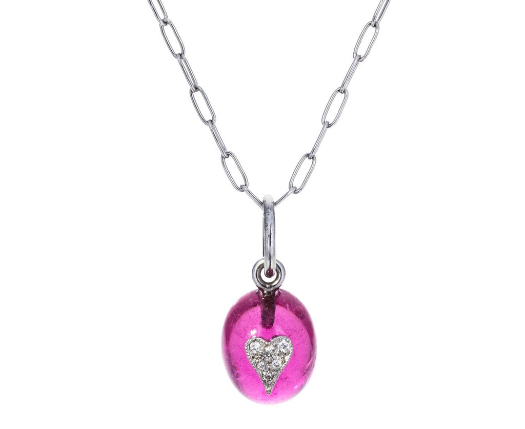 Pink Tourmaline and Diamond Heart Charm Pendant ONLY zoom 1_cathy_waterman_platinum_tourmaline_tiny_heart_ch