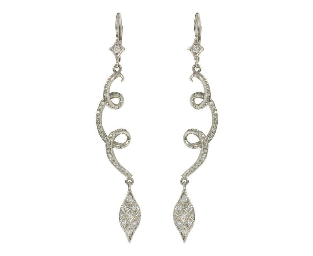 Diamond Tendril Earrings zoom 1