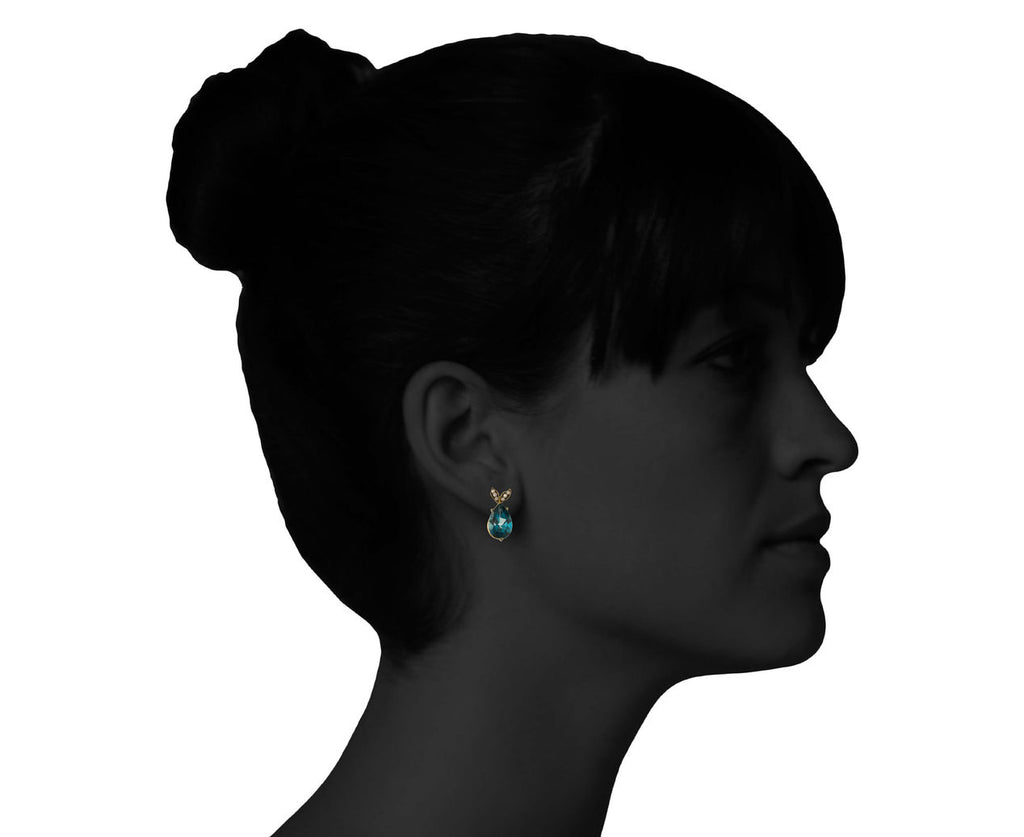 London Blue Topaz Pear Earrings zoom 9