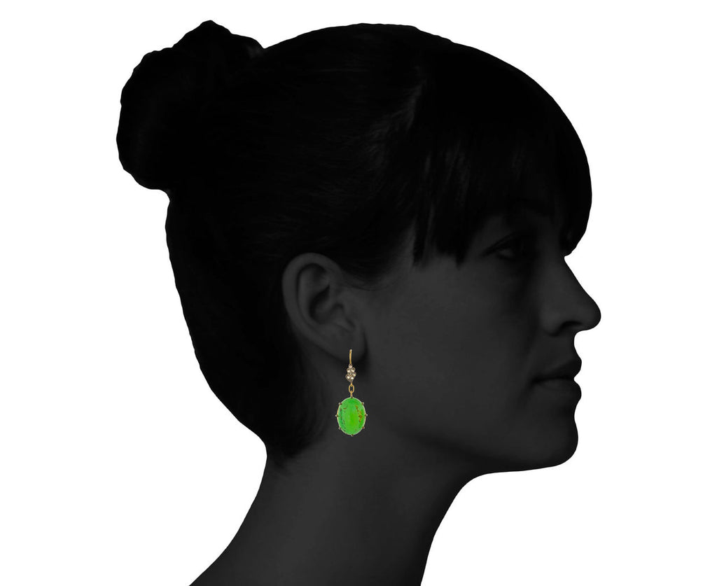Green Turquoise Earrings zoom 9