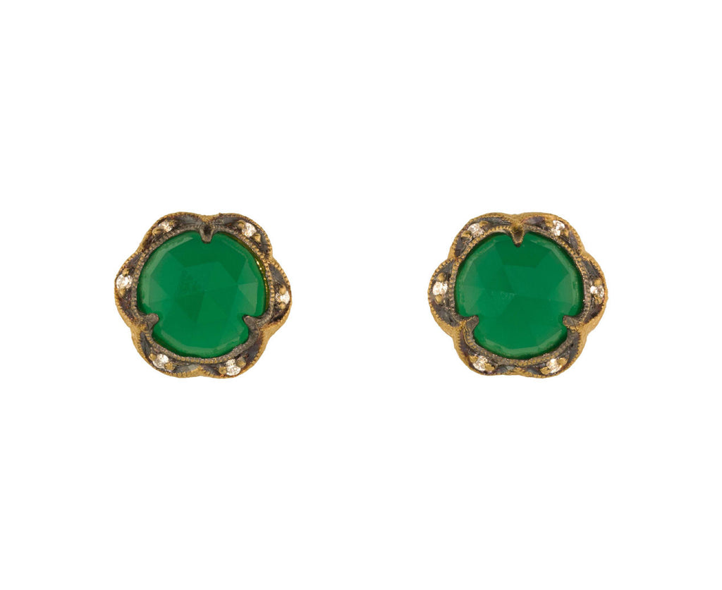 Green Onyx Scalloped Frame Posts zoom 1