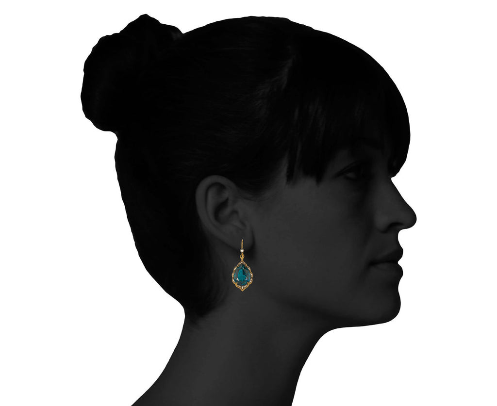 London Blue Topaz Arabesque Earrings zoom 9