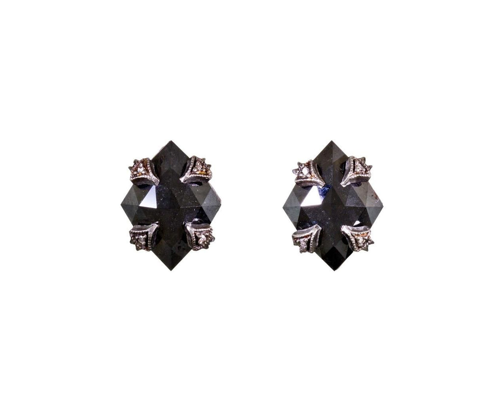 Black Diamond Thorn Post Earrings zoom 1-cathy-waterman-earrings