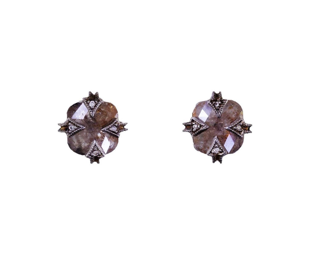 Rustic Diamond Thorn Post Earrings zoom 1_cathy_waterman_earrings