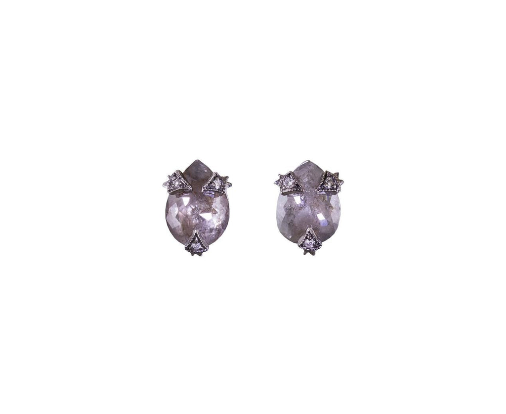 Rustic Diamond Earrings zoom 1_cathy_waterman_designer_earrings