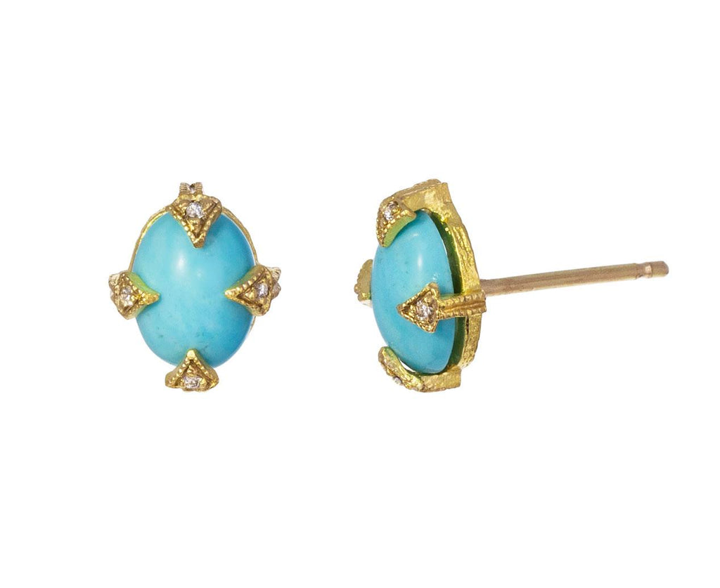 Kingman Turquoise Earrings zoom 1_cathy_waterman_gold_diamond_turquoise_earrings
