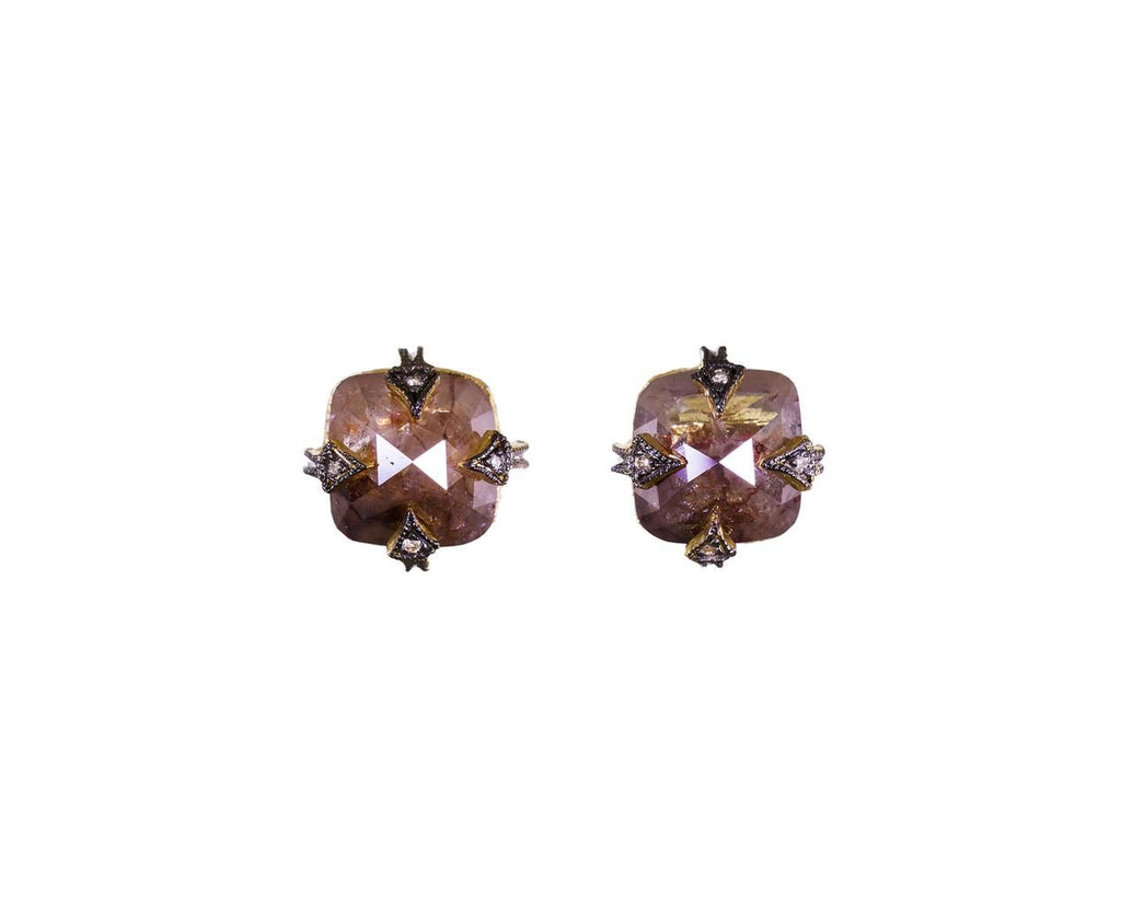 Rustic Diamond Earrings zoom 1_cathy_waterman_designer_earrings