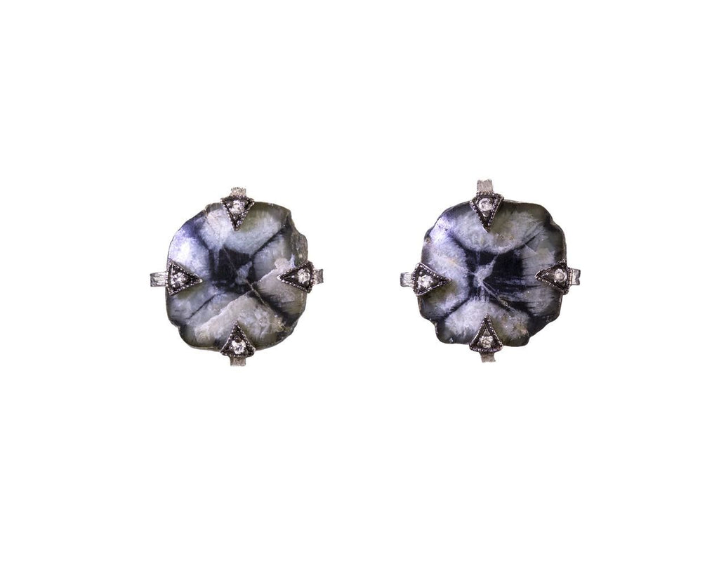 Chiasolite Thorn Post Earrings with Diamonds zoom 1_cathy_waterman_platinum_chiastolite_diamond_thor